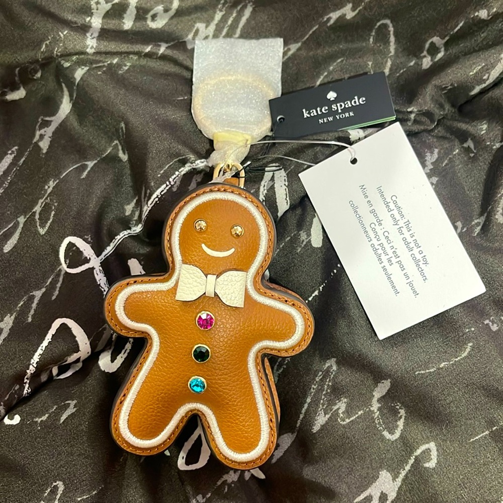 NWT Kate Spade New York Gingerbread Man keychain
